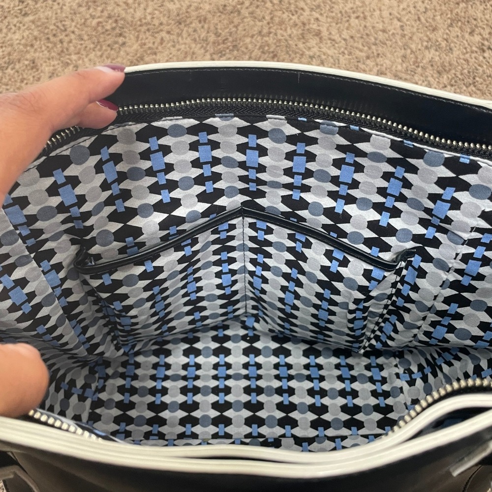 Vera Bradley Black Faux Leather Tote Bag and Matching Zip Around Wallet Set READ - Picture 13 of 14